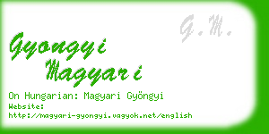 gyongyi magyari business card